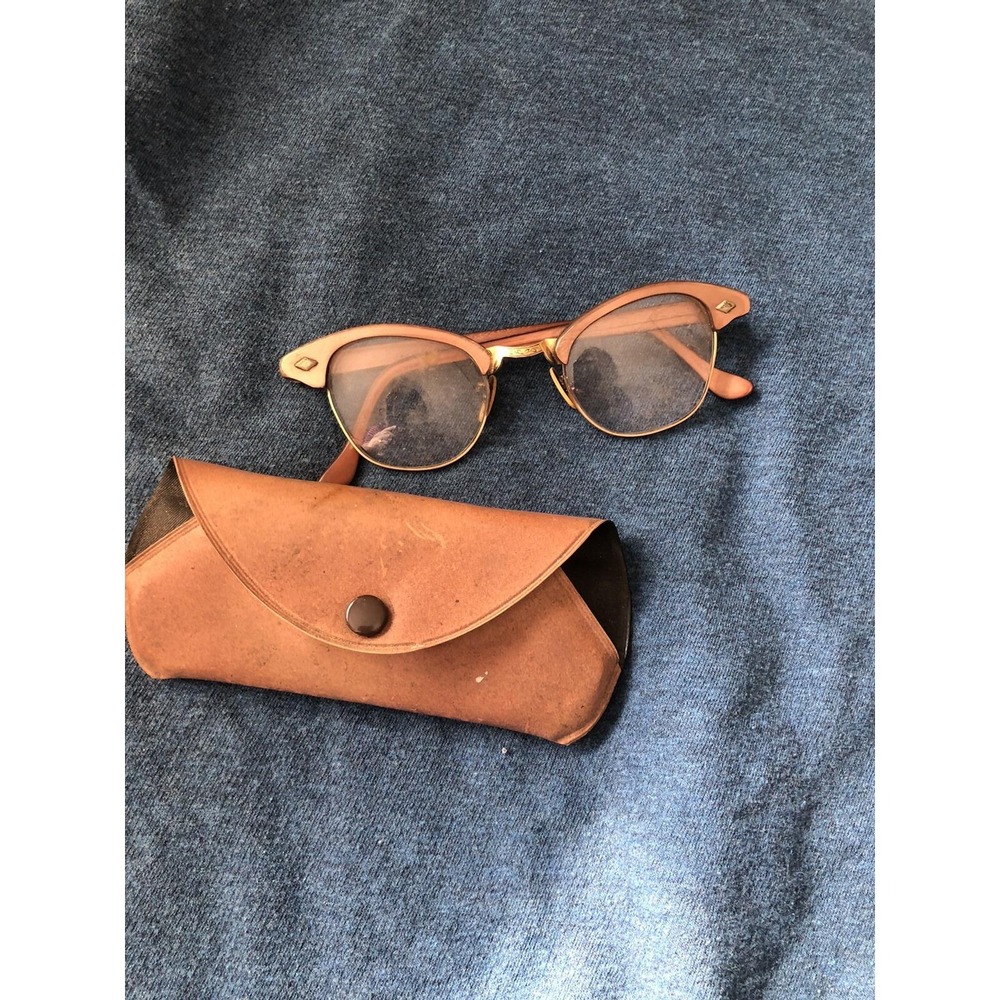 Vintage 1950's Cat Eye‎ Glasses 10.12K Gold Filled Frames Bifocals Made in USA